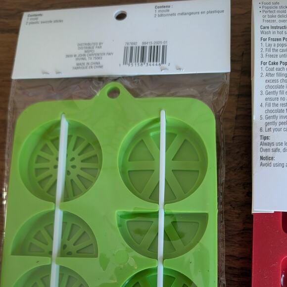 2 PK Silicone Treat Mold (makes 4 treats) & Silicone Fruit Mold (makes 6 treats) - Picture 5 of 5